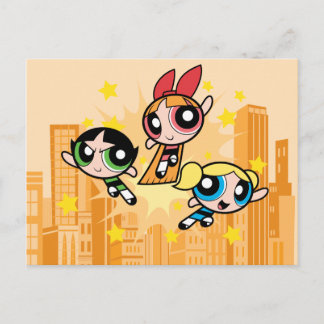 Powerpuff Girls Save The Day Invitation Postcard