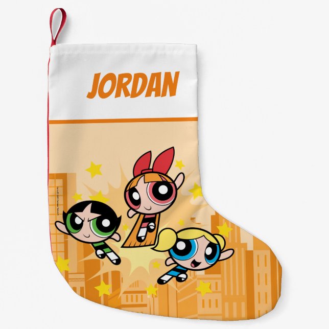 Powerpuff Girls Save The Day Small Christmas Stocking (Front)
