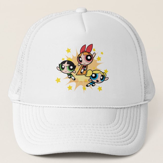 Powerpuff Girls Save The Day Trucker Hat (Front)