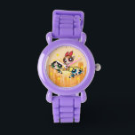 Powerpuff Girls Save The Day Watch<br><div class="desc">The Powerpuff Girls | Blossom,  Bubbles,  and Buttercup in mid-flight with stars!</div>