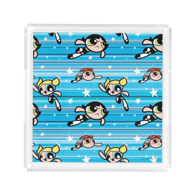 Powerpuff Girls Star Pattern Acrylic Tray (Front)