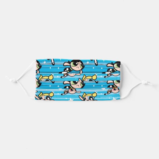 Powerpuff Girls Star Pattern Adult Cloth Face Mask (Front, Folded)