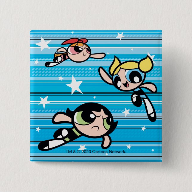 Powerpuff Girls Star Pattern Button (Front)