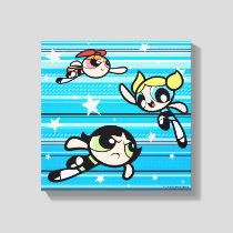Powerpuff Girls Star Pattern Canvas Print