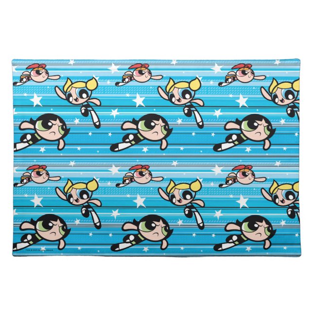 Powerpuff Girls Star Pattern Cloth Placemat (Front)