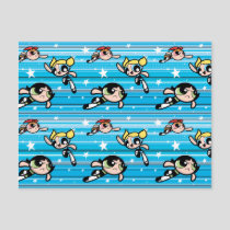 Powerpuff Girls Star Pattern Invitation Postcard