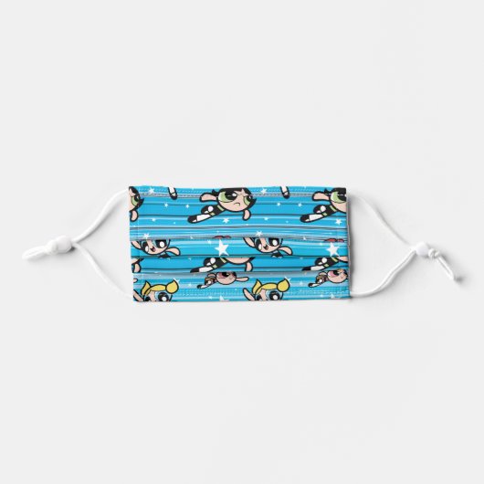 Powerpuff Girls Star Pattern Kids' Cloth Face Mask (Front, Folded)
