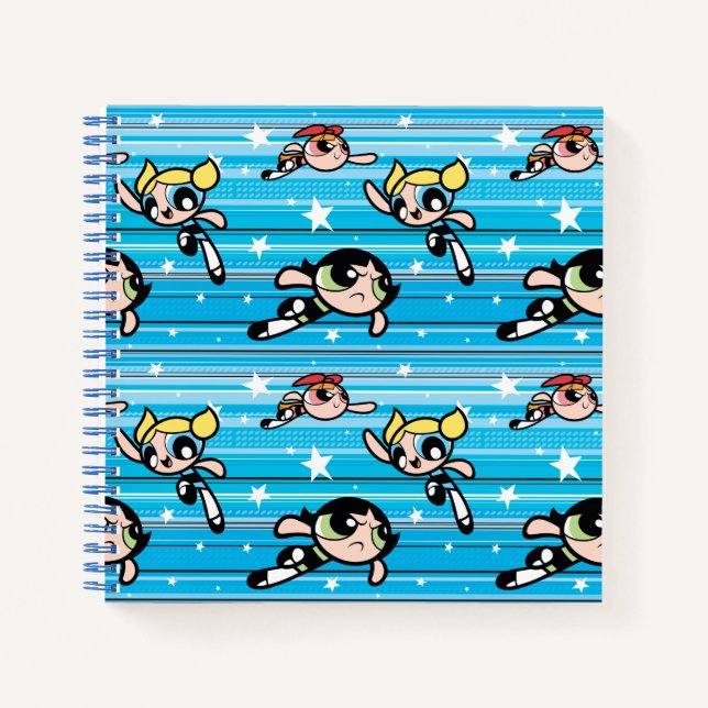Powerpuff Girls Star Pattern Notebook (Front)