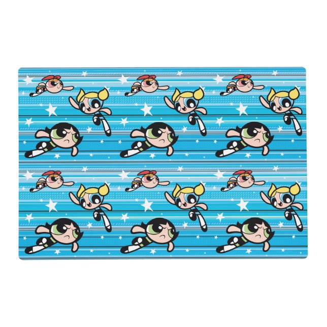 Powerpuff Girls Star Pattern Placemat (Front)