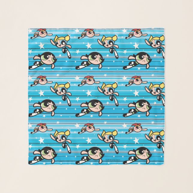 Powerpuff Girls Star Pattern Scarf (Front)