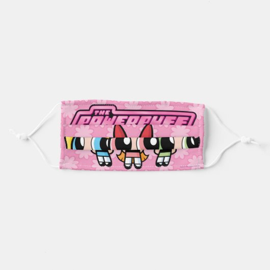 Powerpuff Girls: Sugar, Spice and Everything Nice Adult Cloth Face Mask (Front, Folded)