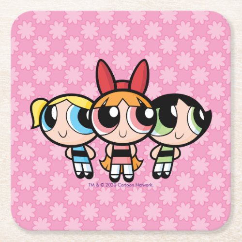 Powerpuff Girls Sugar Spice and Everything Nice Square Paper Coaster