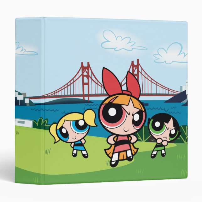 Powerpuff Girls Super Fierce 3 Ring Binder (Front/Spine)