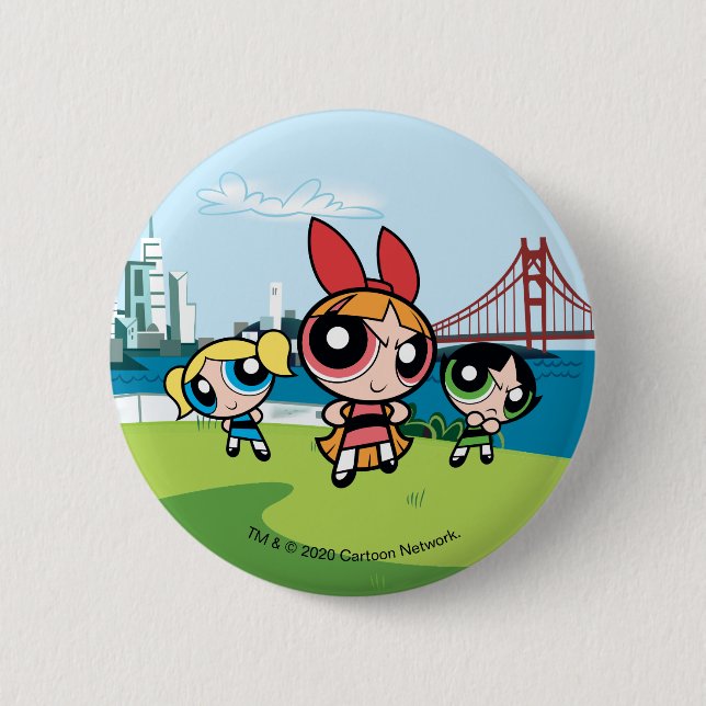 Powerpuff Girls Super Fierce Button (Front)