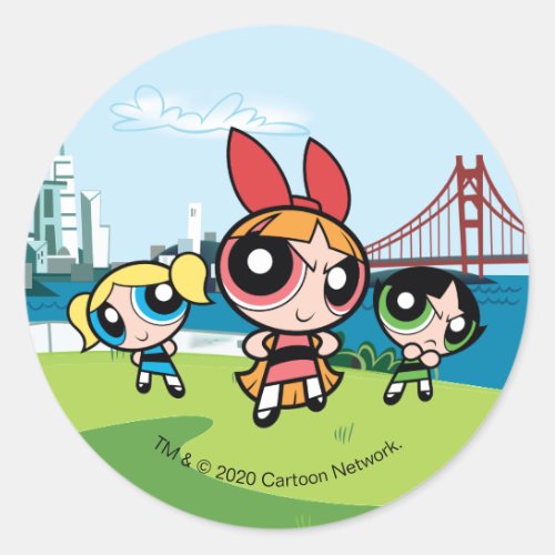 Powerpuff Girls Super Fierce Classic Round Sticker