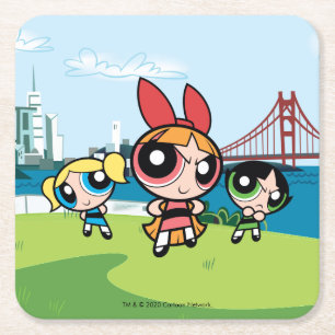 Powerpuff Girls Super Fierce Square Paper Coaster