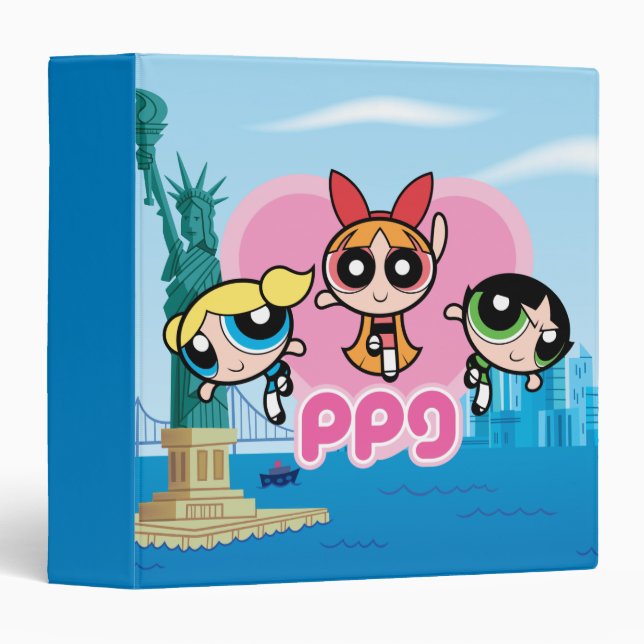 Powerpuff Girls Team Awesome 3 Ring Binder (Front/Spine)