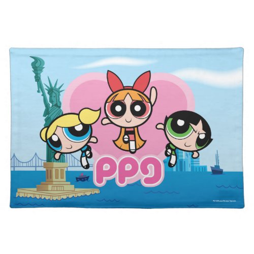 Powerpuff Girls Team Awesome Cloth Placemat