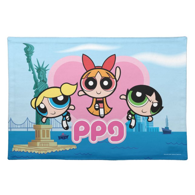 Powerpuff Girls Team Awesome Cloth Placemat (Front)