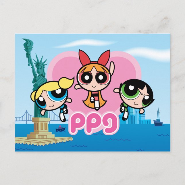 Powerpuff Girls Team Awesome Invitation Postcard (Front)