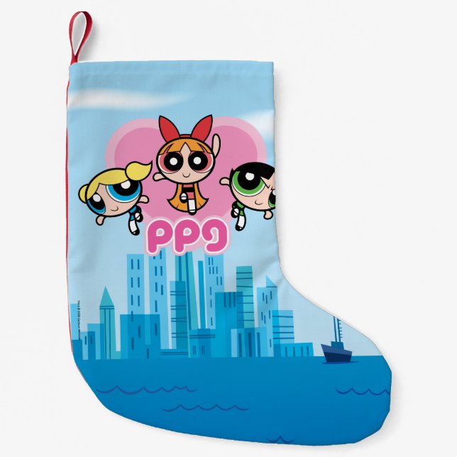 Powerpuff Girls Team Awesome Small Christmas Stocking (Front)
