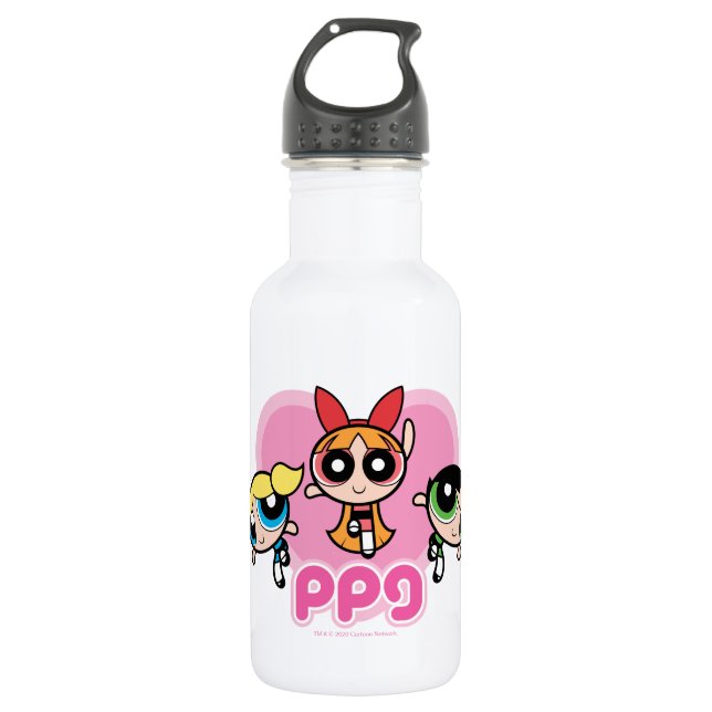 Powerpuff Girls Team Awesome Stainless Steel Water Bottle (Front)