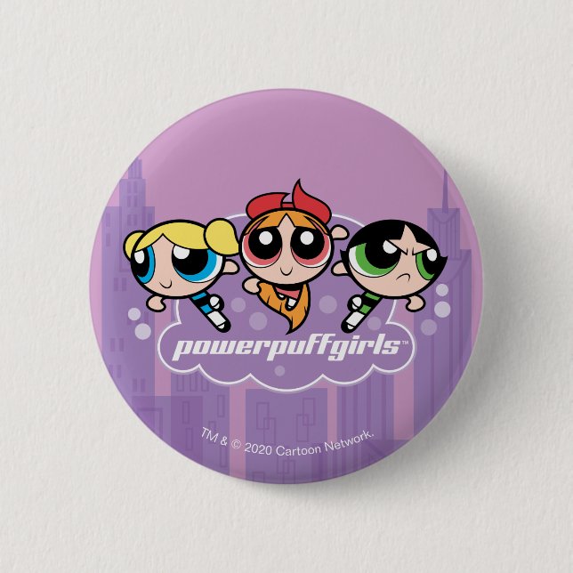Powerpuff Girls Team Logo Button (Front)