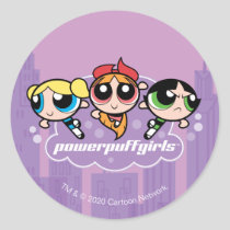 Powerpuff Girls Team Logo Classic Round Sticker