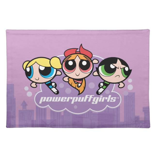 Powerpuff Girls Team Logo Cloth Placemat (Front)