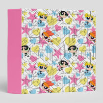 Powerpuff Girls Townsville Pattern 3 Ring Binder