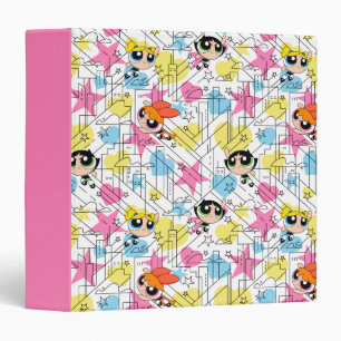 Powerpuff Girls Townsville Pattern 3 Ring Binder