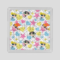 Powerpuff Girls Townsville Pattern Acrylic Tray