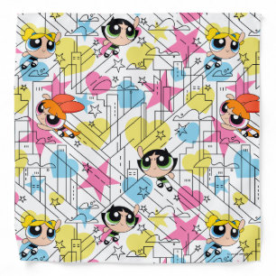 Powerpuff Girls Townsville Pattern Bandana