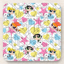 Powerpuff Girls Townsville Pattern Beverage Coaster