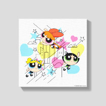 Powerpuff Girls Townsville Pattern Canvas Print