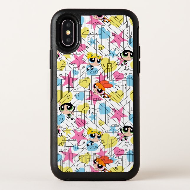 Powerpuff Girls Townsville Pattern Otterbox iPhone Case (Back)
