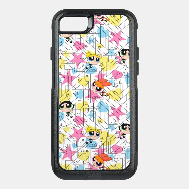 Powerpuff Girls Townsville Pattern Otterbox iPhone Case (Back)