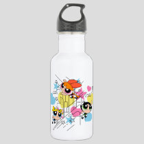 Powerpuff Girls Townsville Pattern Stainless Steel Water Bottle