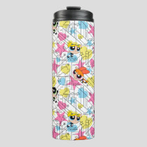 Powerpuff Girls Townsville Pattern Thermal Tumbler