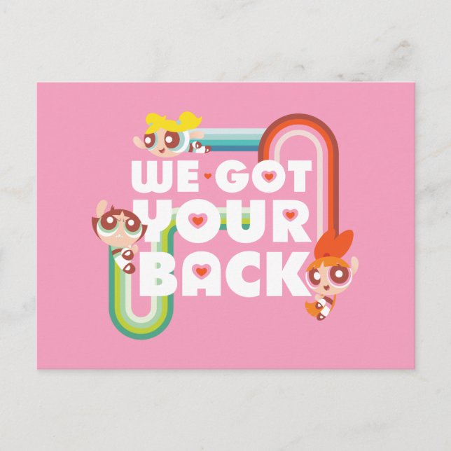 Powerpuff Girls: We Got Your Back Invitation Postcard (Front)