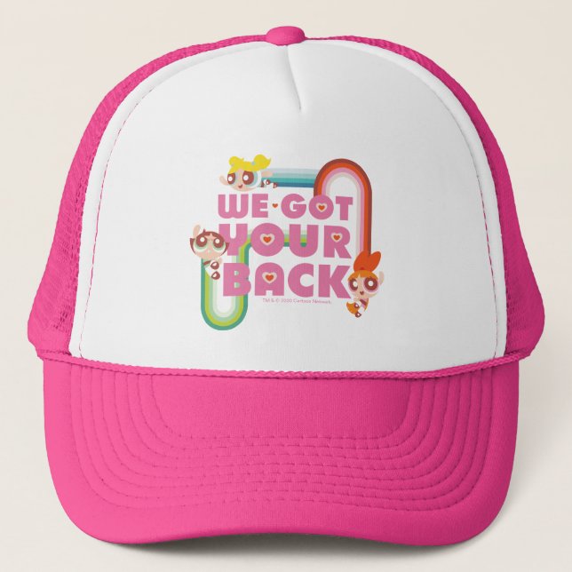 Powerpuff Girls: We Got Your Back Trucker Hat (Front)