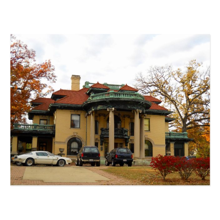Powers Mansion, Decatur IL Postcard