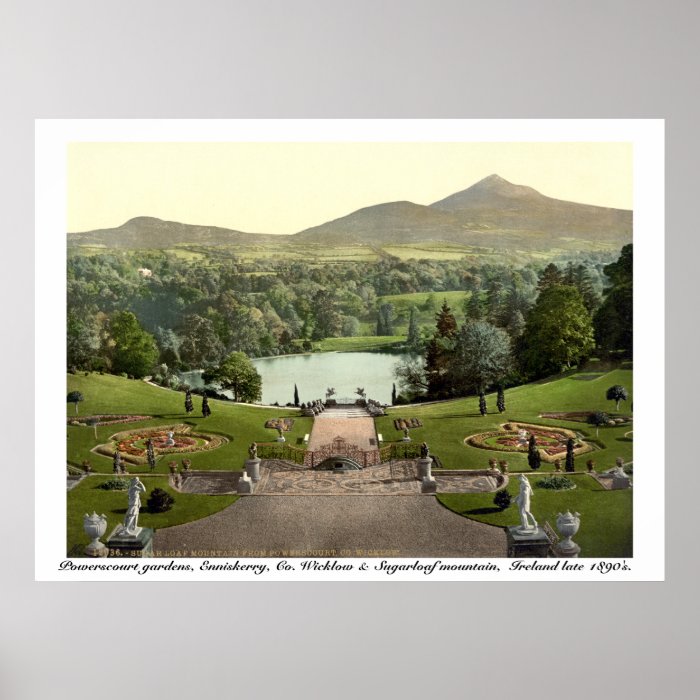 Powerscourt Gardens, Wicklow Ireland Poster