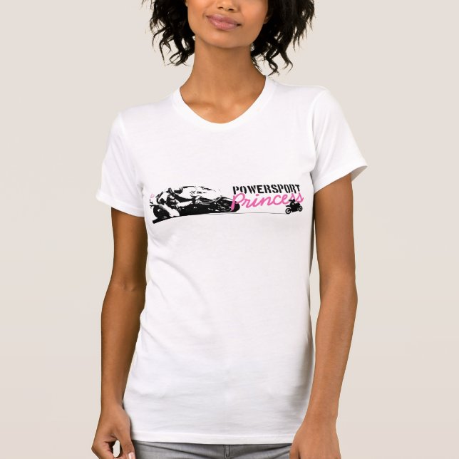 Powersport Princess Wheelie Girl USGP moto t-shirt (Front)
