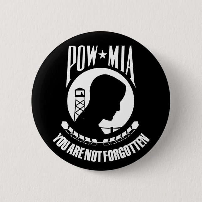 powmia pinback button (Front)