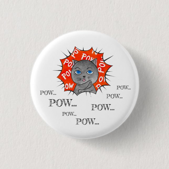 POWPOWCat Tote Bag Button (Front)
