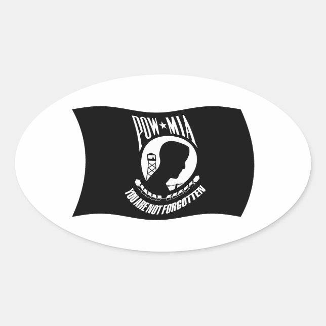 POW's & MIA's Flag Sticker (Front)