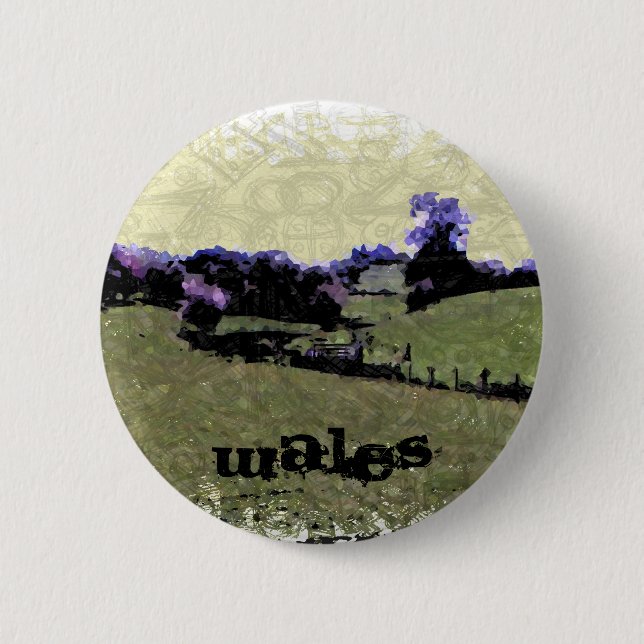 Powys Doodle Button (Front)