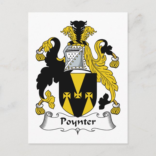 Poynter Family Crest Postcard (Front)