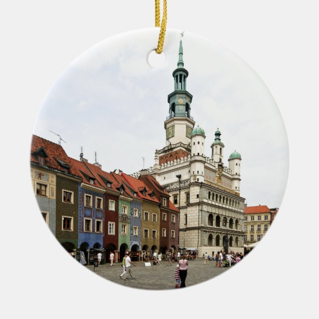 Poznań, Poland Ceramic Ornament (Front)